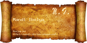Mandl Ibolya névjegykártya