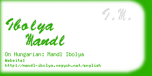 ibolya mandl business card